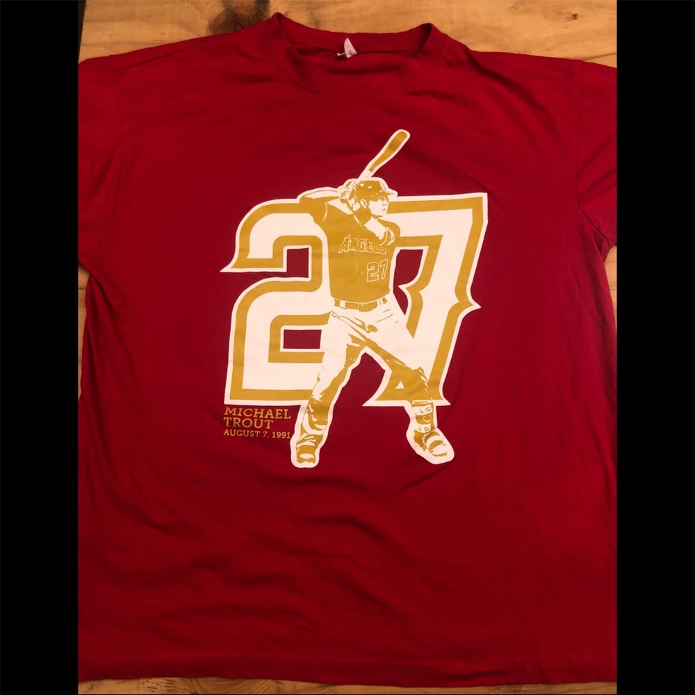 Angels Mike Trout Birthday Tee size XL